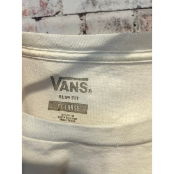 Van's slim fit white Mini Dual Palm t-shirt men's size XX-Large - Picture 3 of 4